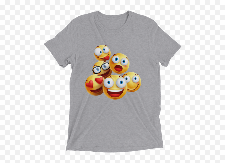 Funny Smiley Faces Emojis Short Sleeve T - Shirt Png,Smiley Face Emoji Transparent