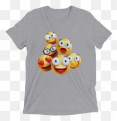 Funny Smiley Faces Emojis Short Sleeve - shirt png