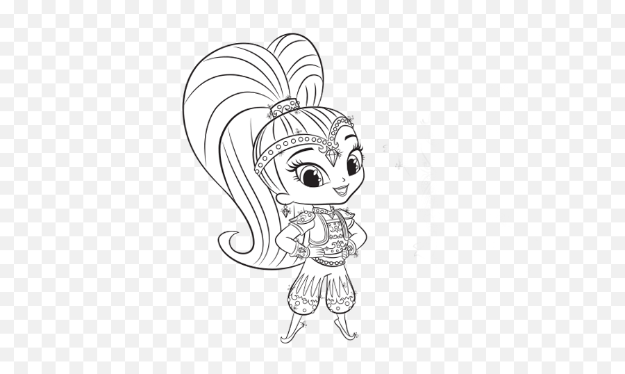 Download Shimmer And Shine Colouring Pages - Full Illustration Png,Shimmer Png