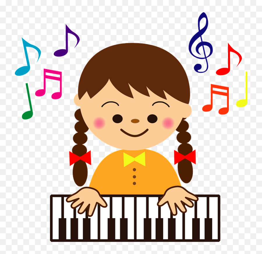 Child Girl Play Piano Clipart - St Patrick Day Music Activities Png,Piano Clipart Transparent