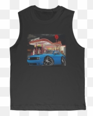 Blue Dodge Challenger Hot Rod Premium Adult Muscle Top - Custom Car Png,Hot Rod Png