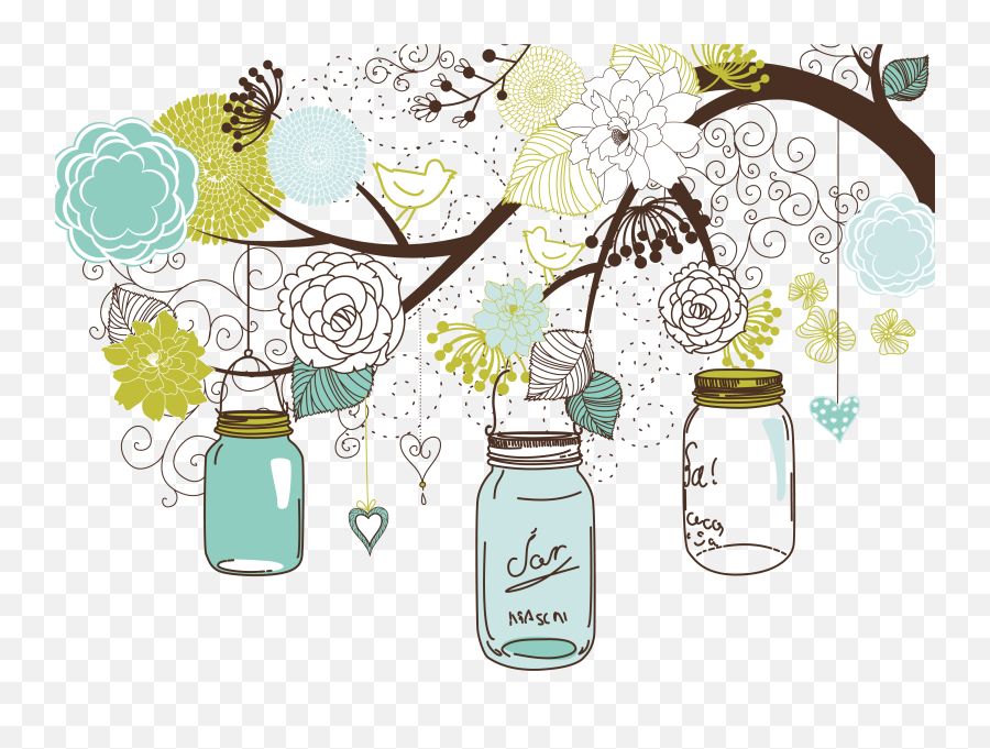 Baby Shower - Baby Shower Invitation Background Hd Png,Mason Jar Png