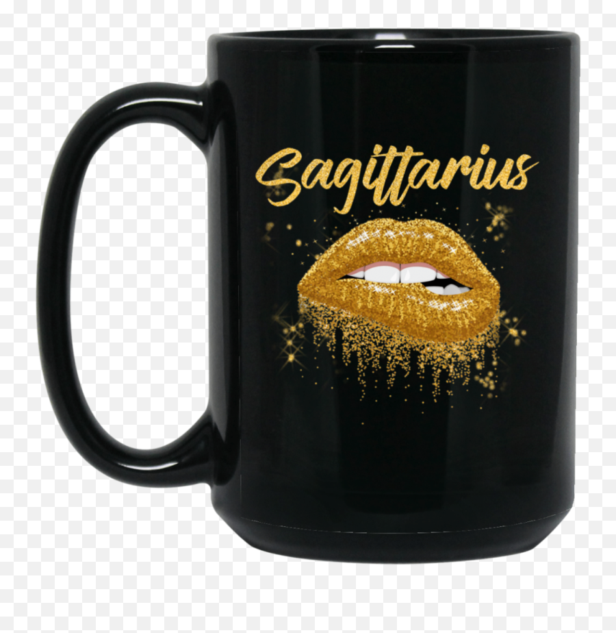 Gold Lips Black Women Mug - Beer Stein Png,Gold Lips Png