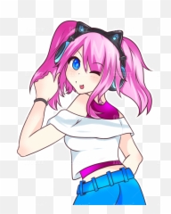 Draw Cute Anime Girls - Cute Pink Girl Drawing Png,Anime Girls Png