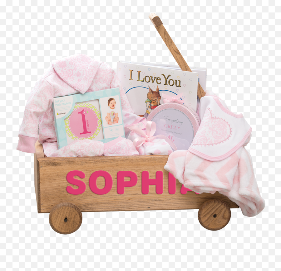 Baby Girl - Wooden Wagon Baby Toys Png,Wagon Png