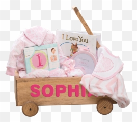 Baby Girl - Wooden Wagon Baby Toys Png,Wagon Png