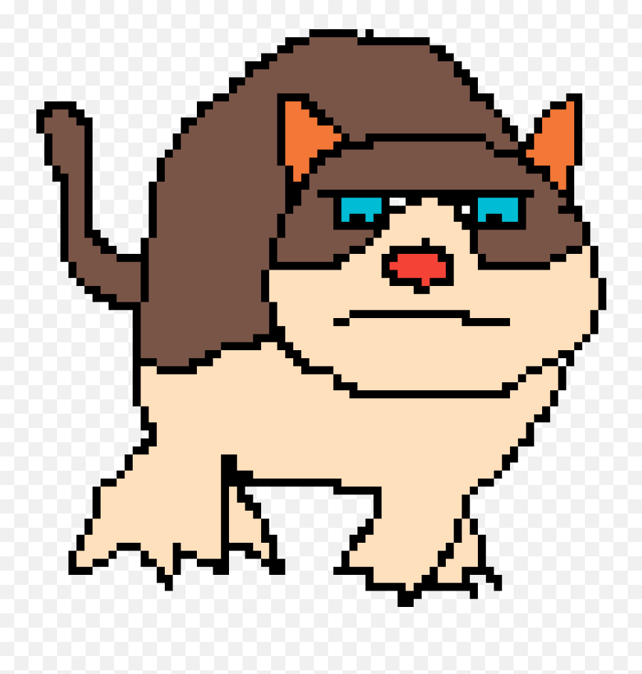Pixilart - Grumpy Cat By Anonymous Cartoon Png,Grumpy Cat Png