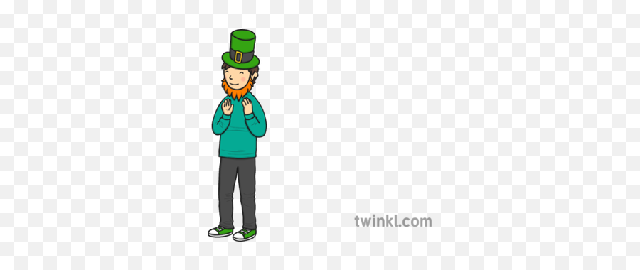 Boy Dressed Up For Saint Patricks Day Illustration - Twinkl Emotions Cartoon Grumpy Png,St Patrick Day Png