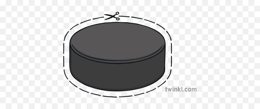 Ice Hockey Puck Cut Out Illustration - Twinkl Hockey Puck Cut Out Png,Hockey Puck Png