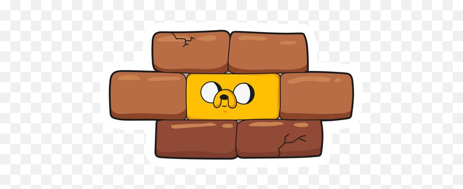 Adventure Time Jake The Brick Sticker - Sticker Mania Horizontal Png,Adventure Time Png