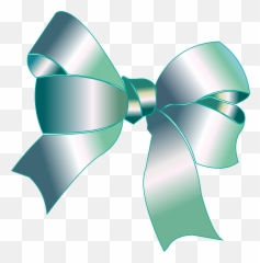 Ribbon Bow Png - Green Christmas Transparent Background