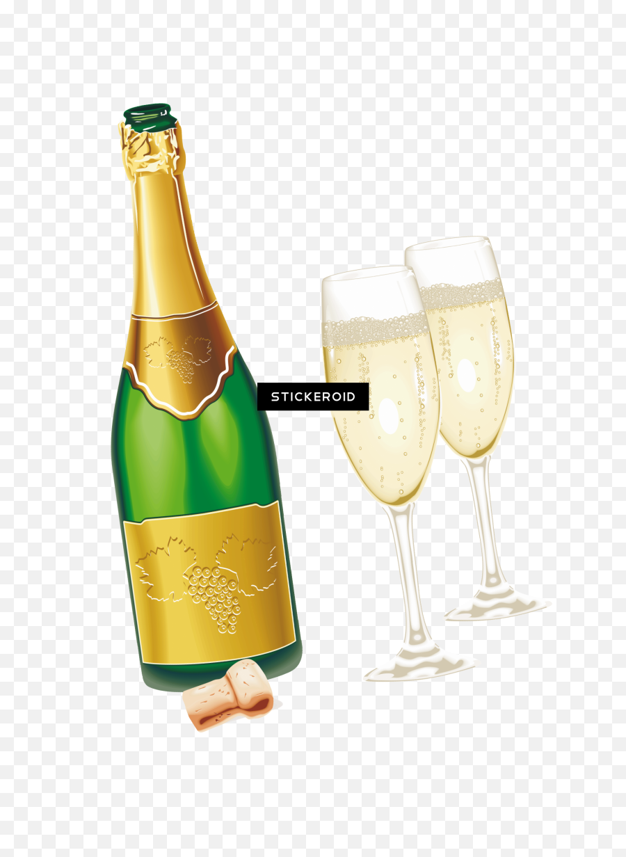 Open Wine Bottle Png Transparent - Champagne Png,Champagne Bottle Png