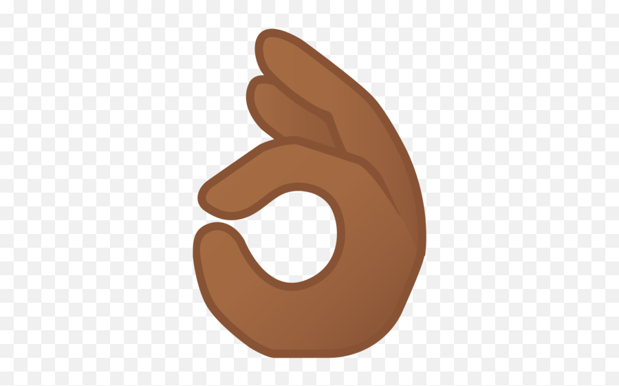 Medium - Brown Ok Hand Emoji Png,Ok Hand Emoji Transparent