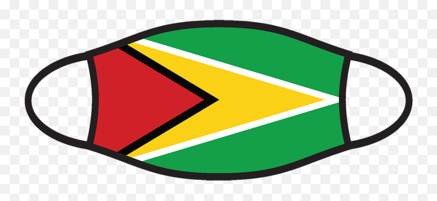 Guyana Flag Face Covering - Candy Corn Clip Art Png,Guyana Flag Png