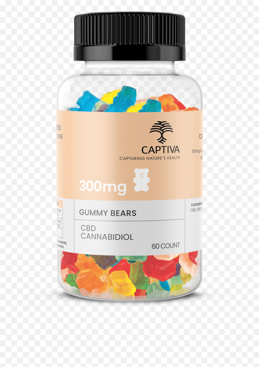 Captiva Gummy Bears 60 Count Bottle - Captiva Png,Gummy Bear Logo