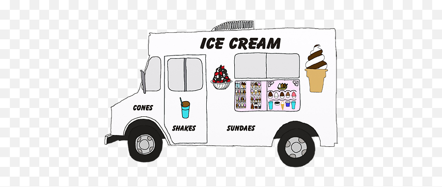 Download Hd Ice Cream Truck By Priscilla Wolfe - Ice Cream Commercial Vehicle Png,Ice Cream Truck Png