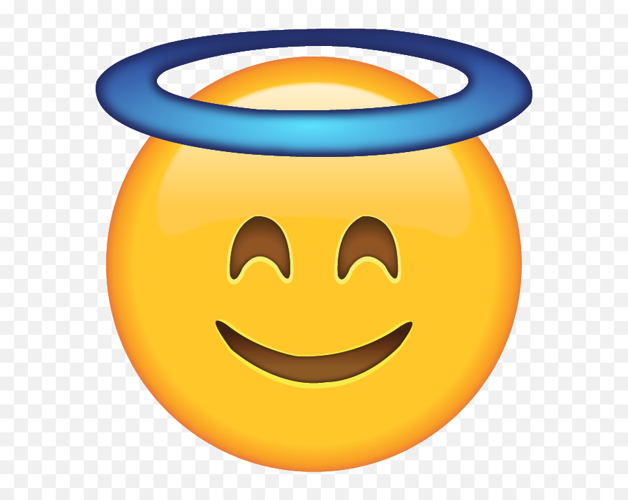Smiling Face With Halo - Smiling Face With Halo Emoji Png,Happy Face Emoji Transparent