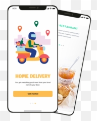 Doordash Clone Script Doorash Delivery - Smartphone png