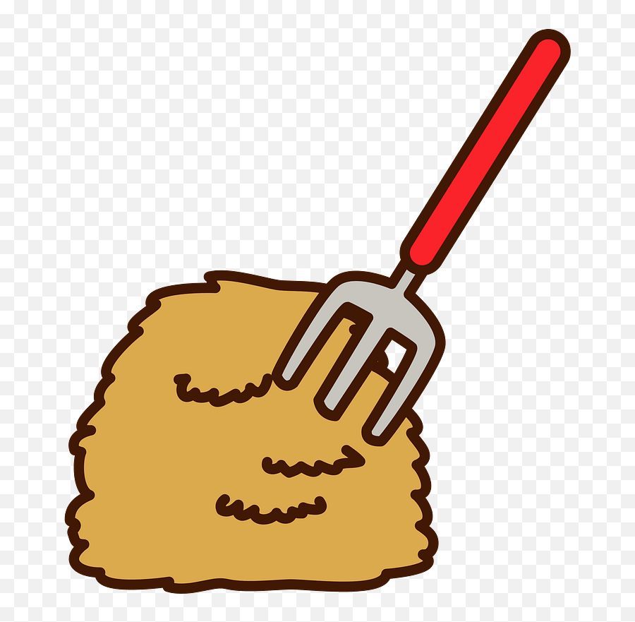 Pitchfork Is In The Straw Clipart - Clipart Pitch Forks Png,Pitchfork Transparent