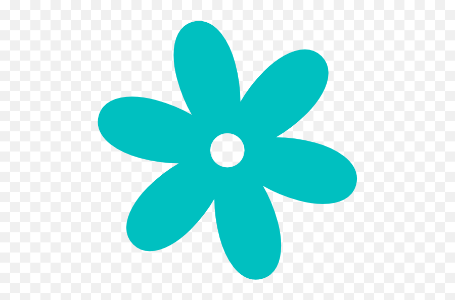 Flower Graphic Png Picture - Teal Flower Clipart,Flower Graphic Png