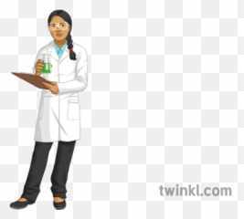 Student Lab Coat Scientist Science Girl - Happy Png,Lab Coat Png