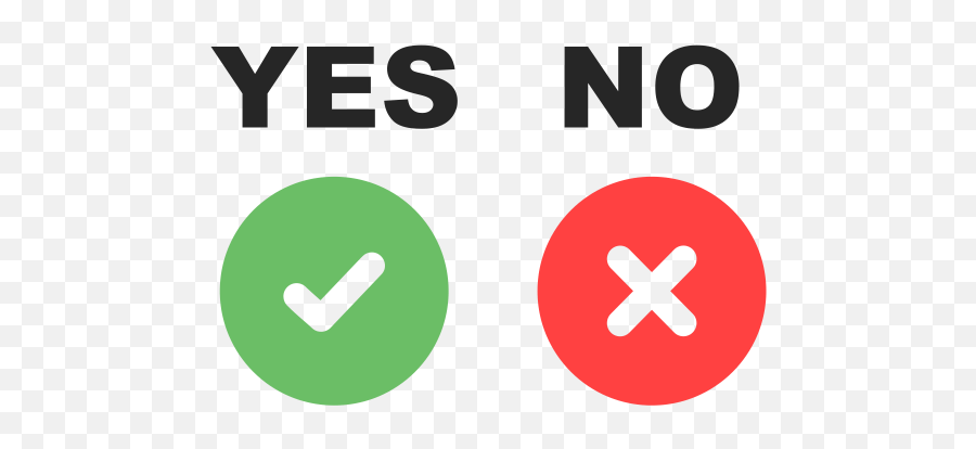 Yes No Icon Png And Svg Vector Free - Transparent Yes No Icon,Free Yes Icon