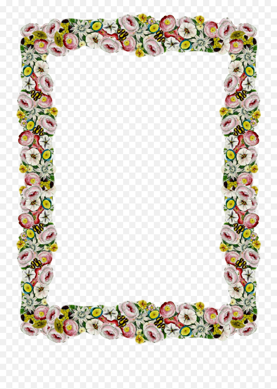 Best Vintag Flower Border 30226 - Clipartioncom Png Transparent Background Frame,Vintage Flower Png