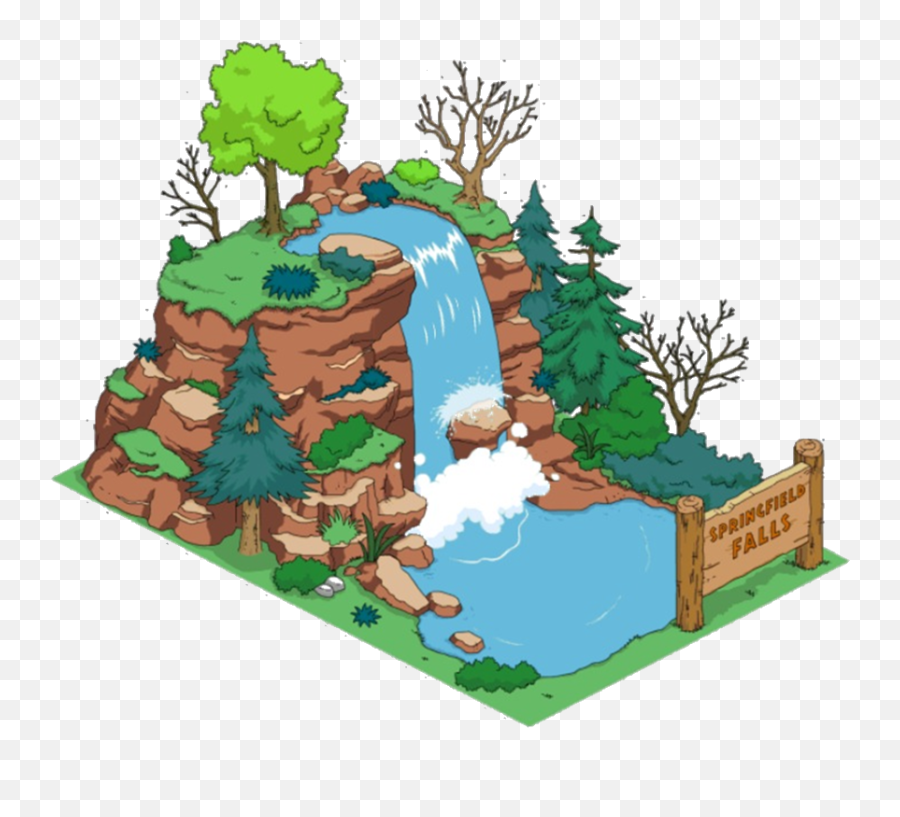 Waterfalls Png - Florest Simpsons Tapped Out,Waterfall Transparent