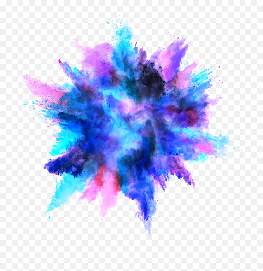Blue Color Powder Explosion Png Image Paint