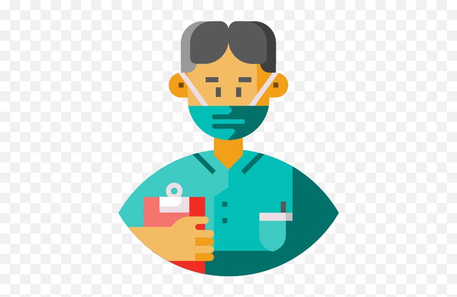 Avatar Frontliner Male Medical Staff - Food Delivery Man Icon Png,Nurse Icon Free