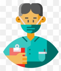Avatar Frontliner Male Medical Staff - Food Delivery Man Icon png