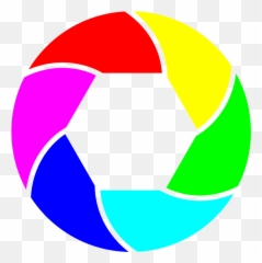 Shutter Icon Rainbow Colors - Openclipart Logo Camera Png