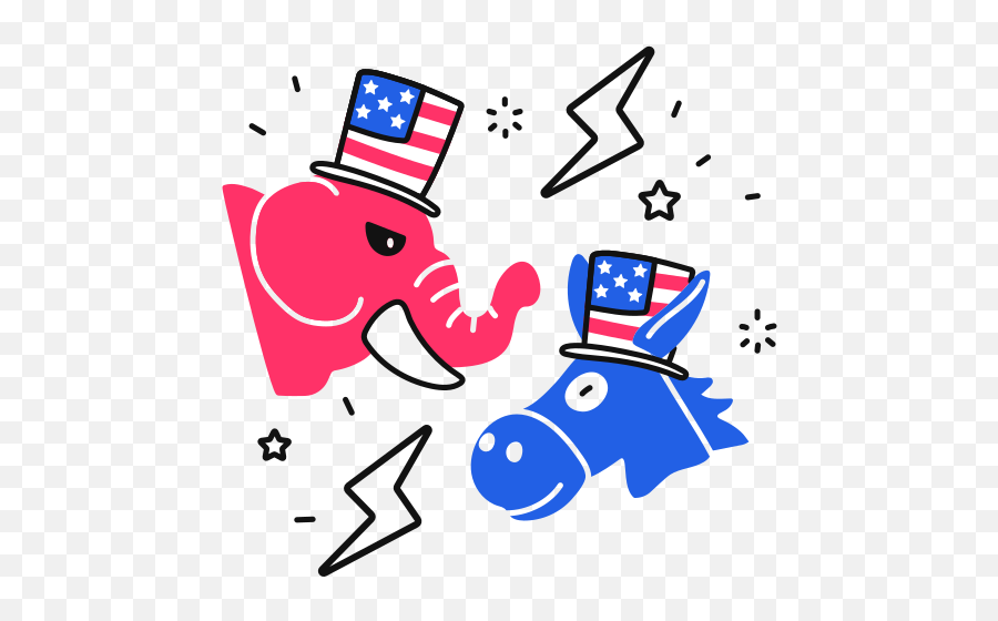 Republican Democrat Battle Free Icon Of Us Election 2020 - Democrata Icono Png,Democrat Icon