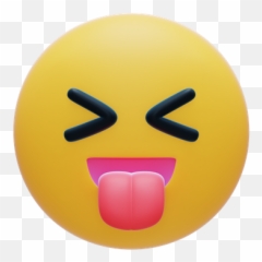 Winking Face Emoji Icon - Download Flat Style Happy png