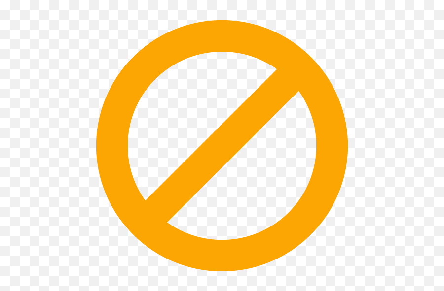 Orange Ban Icon - Free Orange Ban Icons Banned Icon Gif Png,Prohibition Icon