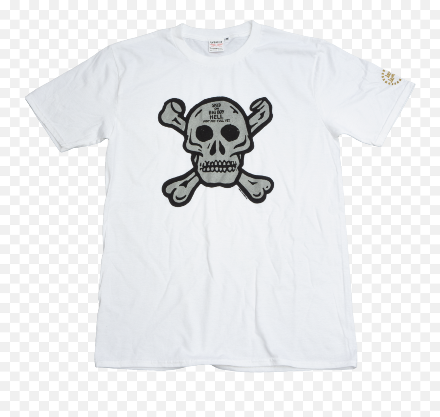 60s Skull And Bones T Shirt White Png Icon Gloves