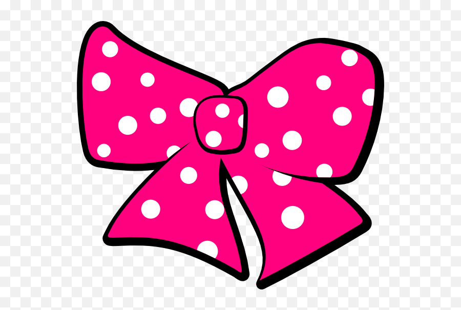 Bow With Polka Dots Clip Art - Minnie Mouse Logo Png,Polka Dots Png