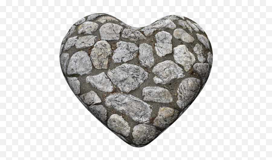 Stone Heart Png Image - Free Clip Art Cobblestone,Gravel Png