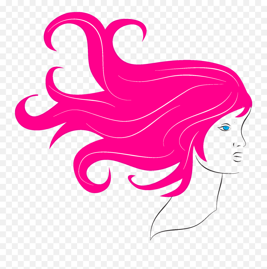 Woman Face Silhouette Png Download - Pink Hair Silhouette Png,Face Silhouette Png