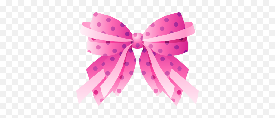 Polka Dot Pink Gift Bow Free Clip Arts Online Fotor - Boucle Clip Art Png,Pink Bow Png