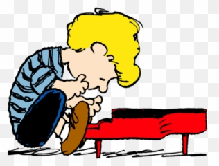Peanuts Piano Clipart Vectors - Schroeder Snoopy png