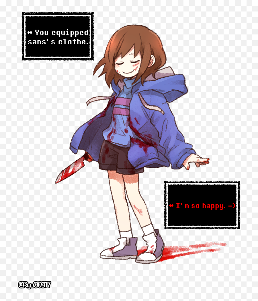 And Undertale Image - Frisk With Sans Jacket Png,Frisk Png