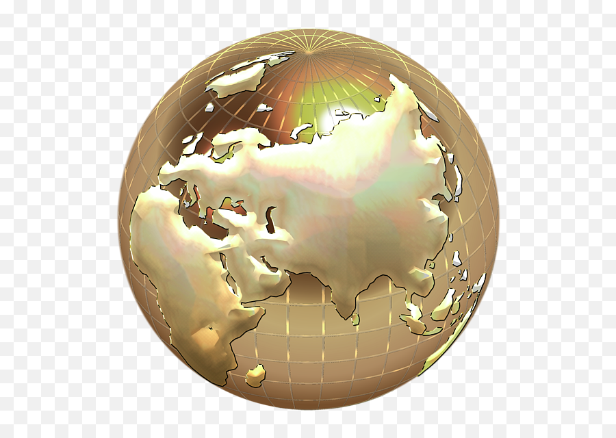 Gold Globe Png Picture - Earth,Gold Globe Png
