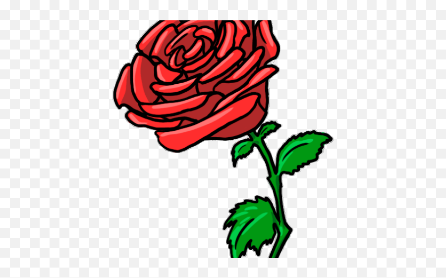 Rose Bush Clipart Drawn - Rose Flower Cartoon Png,Rose Bush Png