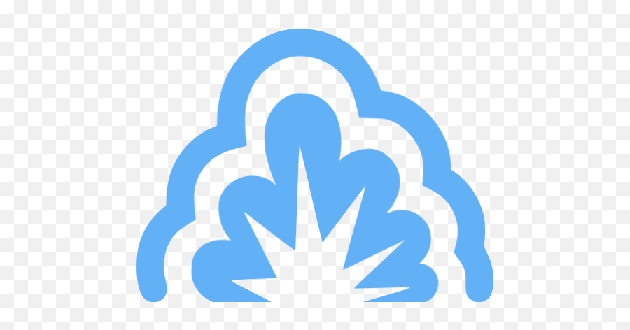 Tropical Blue Smoke Explosion Icon - Explosion Logo Png,Blue Smoke Transparent