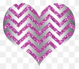 Glitter Heart Graphic Transparent Png - Pink