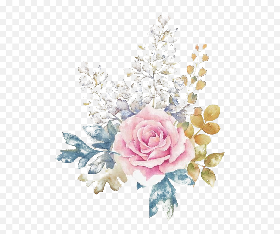 Watercolor Flower Png Free Image - Transparent Background Flowers Png,Free Flower Png