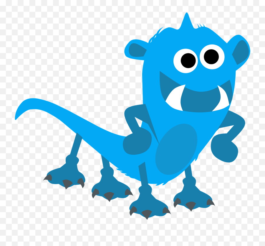 Monster Character Cartoon - De Un Monstruo Dibujo Png,Cartoon Smile Png