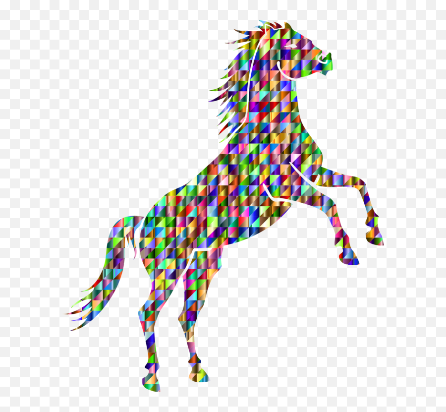 Download Mustang Arabian Horse American Quarter - Polygon Art Wild Horse Png,Mustang Horse Png
