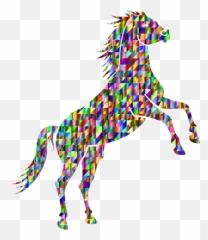 Download Mustang Arabian Horse American Quarter - Polygon Art Wild Horse Png,Mustang Horse Png